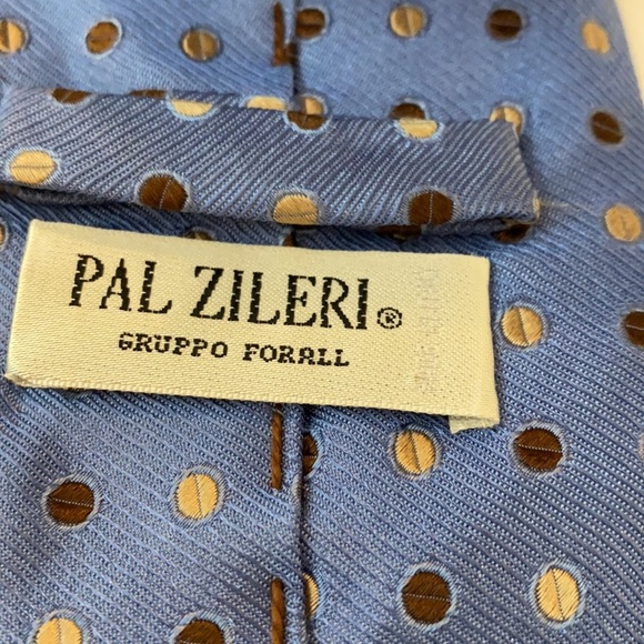Pal Zileri Blue Dot Handmade Tie - Picture 3 of 5